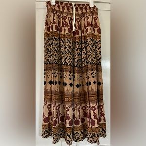 Vintage Maxi Skirt Boho Novelty